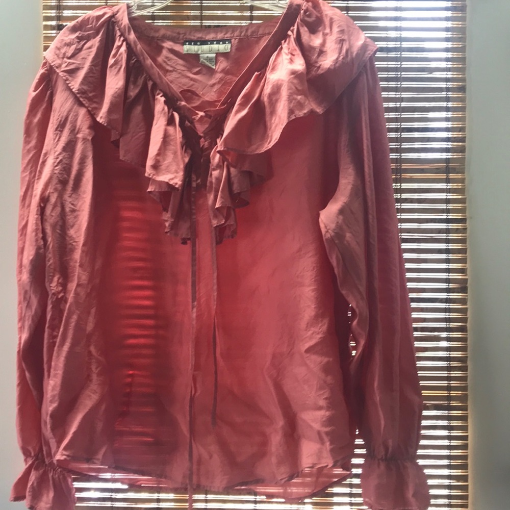 Coral/peach blouse